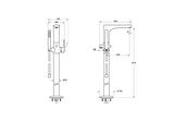 VitrA Root A4274136 Round Yerden Küvet Bataryası, El Duşlu, Mat Siyah