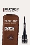 Flormar Özel Fırça Başlıklı Yoğun Pigmentli Mat Jel Eyeliner-gel Eyeliner-003 Bole Brown-8690604591893