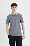 DeFacto New Regular Fit Waffle Kısa Kollu Basic Düz Polo Tişört B4508AX24SPGR433