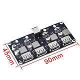 6V - 30V 24W 4 USB'li Gerilim Azaltıcı Hızlı Şarj Kartı