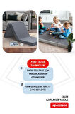 XPERMATE Katlanır Sünger Yatak, Yer Yatağı, Katlanır Yer Minderi, Misafir Yatağı 80x180x8 Gri 