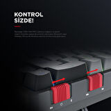Rampage Yoru Mini Pro 2.4ghz+BT5.0+Type-C Bağlantı Red Switch RGB Mekanik Gaming Oyuncu Klavye Q Tr