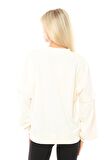 defy's Kadın Oversize Sweat Kol Detaylı Ekru