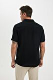 DeFacto Regular Fit Yazlık Polo Yaka Pamuklu Kısa Kollu Gömlek C7633AX24SMBK81