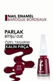 Flormar Klasik Parlak Bitişli Yüksek Pigmentli Oje -nail Enamel-075 Baroque Bordeaux New- 8682536035736