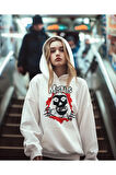 Misfits Baskılı Unisex Oversize Rock Metal Hoodie