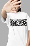 One Piece Baskılı Unisex Oversize Anime Karakter Tişört
