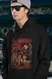 Slayer Psychopathy Red Baskılı Unisex Oversize Rock Metal Hoodie