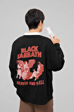 Black Sabbath Heaven And Hell Yazılı Unisex Oversize Müzik Grubu Sweatshirt
