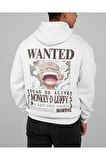 Monkey D. Luffy Baskılı Unisex Oversize Anime Hoodie