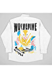 Wolverine Baskılı Unisex Dc Karakter Cepli Gömlek