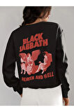 Black Sabbath Heaven And Hell Yazılı Unisex Oversize Müzik Grubu Sweatshirt
