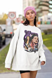 Tasarım Rihanna Bad Girl Baskılı Unisex Oversize Sweatshirt