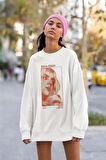 Tasarım Billie Eilish Baskılı Unisex Oversize Şarkıcı Sweatshirt