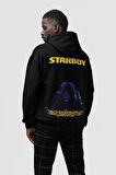 The Weeknd Starboy Baskılı Unisex Oversize Rapper Hoodie