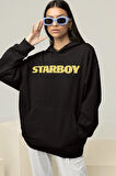 The Weeknd Starboy Baskılı Unisex Oversize Rapper Hoodie