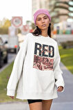 Taylor Swift Red Baskılı Unisex Oversize Sweatshirt