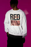 Taylor Swift Red Baskılı Unisex Oversize Sweatshirt