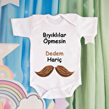 Pamuklu Organik Bebek Zıbını Kısa Kollu Kişiye Özel  0036