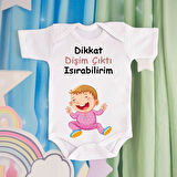 Pamuklu Organik Bebek Zıbını Kısa Kollu Kişiye Özel  0038