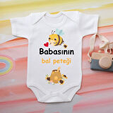 Pamuklu Organik Bebek Zıbını Kısa Kollu Kişiye Özel  0043