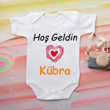 Pamuklu Organik Bebek Zıbını Kısa Kollu Kişiye Özel  0049