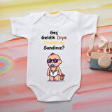 Pamuklu Organik Bebek Zıbını Kısa Kollu Kişiye Özel  0083