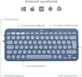 Logitech K380 Mavi Kablosuz Klavye Outlet