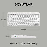 Logitech Pebble Keys 2 K380S 920-011860 Beyaz Kablosuz Klavye Outlet