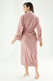 Uzun Şalyaka Triga Bambu Cotton Kadın Bornoz
