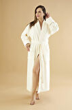 Uzun Şalyaka Triga Bambu Cotton Kadın Bornoz
