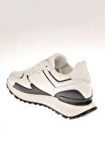 Roberto Cavalli Beyaz - Siyah Kadın Deri Sneaker 20623A