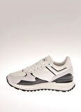 Roberto Cavalli Beyaz - Siyah Kadın Deri Sneaker 20620C