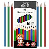 Gen-Of HB Köşeli Kurşun Kalem (GEN-6000) 24 Adet