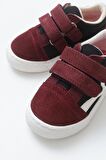 Mnpc Erkek Çocuk Bordo Deri Ortopedik Destekli Sneaker Ayakkabı