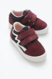 Mnpc Erkek Çocuk Bordo Deri Ortopedik Destekli Sneaker Ayakkabı