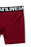 HNX 3'lü Love Lastik Pamuklu Kadın Tayt Şort