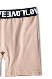 HNX 3'lü Love Lastik Pamuklu Kadın Tayt Şort