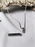 Luna Jewelry Erkek Gümüş Renk Infinity Capsule Pendant 316 L Çelik Kolye