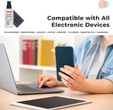 Telefon, Tablet ve Bilgisayar için Ekran Temizleyici Sprey & Mikrofiber Bez (100ml)