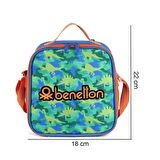 Benetton Dinazor Desenli Okul Sırt Çantası 3 bölmeli Okul Sırt Çantası+Beslenme Çantası