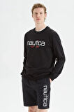 Erkek Standart Fit Sweatshirt - Siyah | S