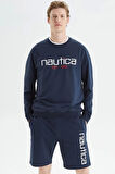 Nautıca  Erkek Lacivert Standart Fit  Baskılı Sweatshirt
