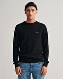 Erkek Regular Fit Bisiklet Yaka Kazak-Siyah | M