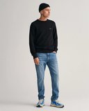 Erkek Regular Fit Bisiklet Yaka Kazak-Siyah | XXL