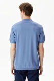 Erkek Classic Fit Kısa Kollu Triko - Mavi | XS