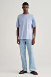 Erkek Gant Relaxed Fit Bisiklet Yaka Logolu T-shirt - Mavi  | M