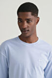 Erkek Gant Relaxed Fit Bisiklet Yaka Logolu T-shirt - Mavi  | M