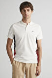 Erkek Gant Regular Fit Renk Bloklu Polo - Krem  | XL