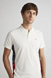 Erkek Gant Regular Fit Renk Bloklu Polo - Krem  | XL